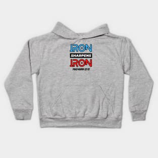 Iron Sharpens Iron | Christian Typography Kids Hoodie